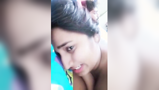 Entrancing Desi girl tries to fall asleep but boyfriend craves porn