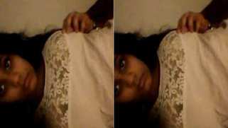 Tired Desi girl wants to sleep but boyfriend is keen to film porn video