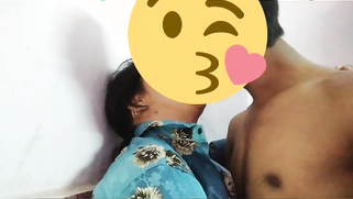 Desi girl in floral shirt kisses porn partner being covered with a smile | XXX Video on AllSex.XXX