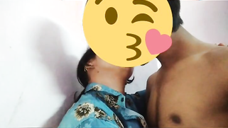 Desi girl in floral shirt kisses porn partner being covered with a smile | XXX Video on AllSex.XXX