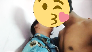 Desi girl in floral shirt kisses porn partner being covered with a smile | XXX Video on AllSex.XXX