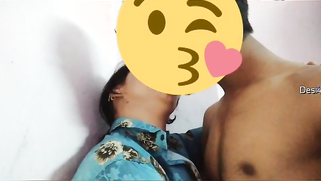 Desi girl in floral shirt kisses porn partner being covered with a smile | XXX Video on AllSex.XXX