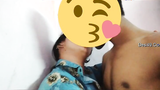 Desi girl in floral shirt kisses porn partner being covered with a smile | XXX Video on AllSex.XXX