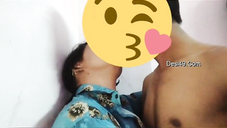 Desi girl in floral shirt kisses porn partner being covered with a smile | XXX Video on AllSex.XXX