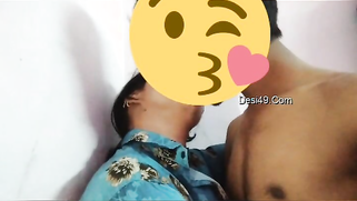 Desi girl in floral shirt kisses porn partner being covered with a smile | XXX Video on AllSex.XXX