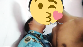 Desi girl in floral shirt kisses porn partner being covered with a smile | XXX Video on AllSex.XXX