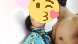 Desi girl in floral shirt kisses porn partner being covered with a smile | XXX Video on AllSex.XXX