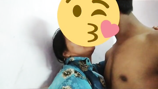 Desi girl in floral shirt kisses porn partner being covered with a smile | XXX Video on AllSex.XXX