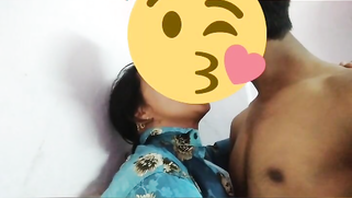 Desi girl in floral shirt kisses porn partner being covered with a smile | XXX Video on AllSex.XXX