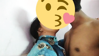 Desi girl in floral shirt kisses porn partner being covered with a smile | XXX Video on AllSex.XXX