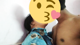 Desi girl in floral shirt kisses porn partner being covered with a smile | XXX Video on AllSex.XXX