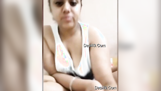 Desi wife with dissected eyebrow flashes tits during the porn video call | XXX Video on AllSex.XXX