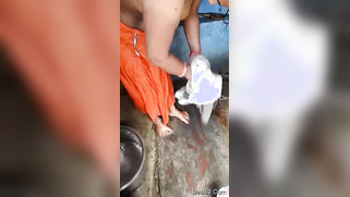 Husband films amateur porn video of the Desi wife in orange dress | XXX Video on AllSex.XXX