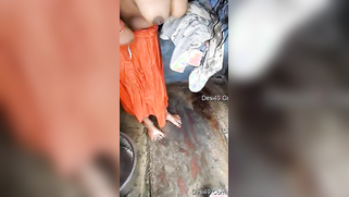 Husband films amateur porn video of the Desi wife in orange dress | XXX Video on AllSex.XXX