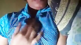 Clothed Desi woman touches tits after porn buddy says he won't come | XXX Video on AllSex.XXX