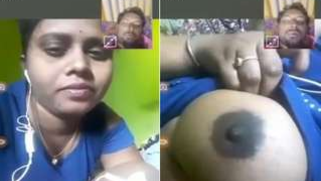Mustached hubby is glad to see Desi's boobs during the porn video call | XXX Video on AllSex.XXX