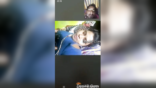 Mustached hubby is glad to see Desi's boobs during the porn video call | XXX Video on AllSex.XXX