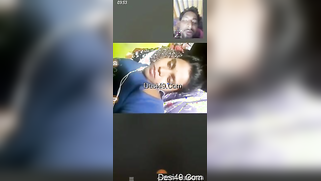 Mustached hubby is glad to see Desi's boobs during the porn video call | XXX Video on AllSex.XXX