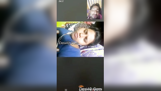 Mustached hubby is glad to see Desi's boobs during the porn video call | XXX Video on AllSex.XXX