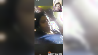 Mustached hubby is glad to see Desi's boobs during the porn video call | XXX Video on AllSex.XXX