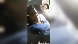 Mustached hubby is glad to see Desi's boobs during the porn video call | XXX Video on AllSex.XXX