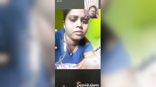 Mustached hubby is glad to see Desi's boobs during the porn video call | XXX Video on AllSex.XXX