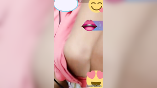 Pretty Desi woman lifts pink top to show boobs during the porn video call | XXX Video on AllSex.XXX