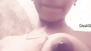 Shower room is a place where the young Desi porn model squeezes tits | XXX Video on AllSex.XXX