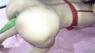 Pantyless Desi woman in bra takes a cucumber to experience porn pleasure | XXX Video on AllSex.XXX