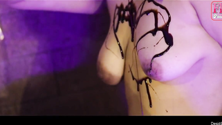 Stunning Desi model smears body with chocolate syrup in the porn video | XXX Video on AllSex.XXX
