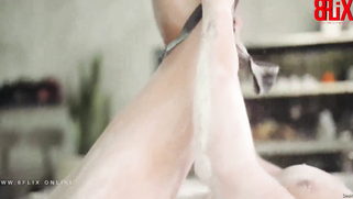 Blonde of Desi origin plays with flour in the kitchen porn video | XXX Video on AllSex.XXX