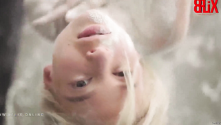 Blonde of Desi origin plays with flour in the kitchen porn video | XXX Video on AllSex.XXX