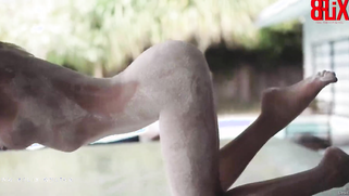 Blonde of Desi origin plays with flour in the kitchen porn video | XXX Video on AllSex.XXX