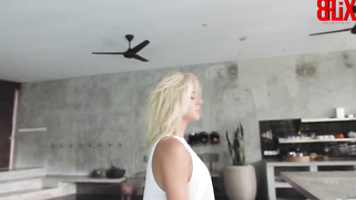 Blonde of Desi origin plays with flour in the kitchen porn video | XXX Video on AllSex.XXX