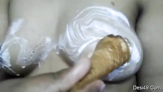 Amateur Desi slut with perky tits XXX masturbates using ice-cream | XXX Video on AllSex.XXX
