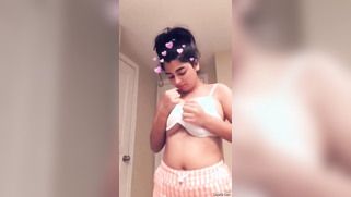 Young Desi stunner reveal her perfect XXX tits and licks nipples | XXX Video on AllSex.XXX