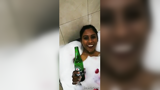 Attractive Desi chick enjoys beer and bubble bath in hot XXX video | XXX Video on AllSex.XXX