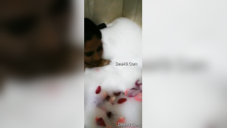 Attractive Desi chick enjoys beer and bubble bath in hot XXX video | XXX Video on AllSex.XXX
