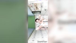 Sexy XXX video of Desi brunette showing perky tits in the bathroom | XXX Video on AllSex.XXX