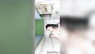 Sexy XXX video of Desi brunette showing perky tits in the bathroom | XXX Video on AllSex.XXX