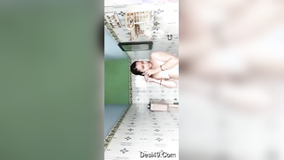 Sexy XXX video of Desi brunette showing perky tits in the bathroom | XXX Video on AllSex.XXX