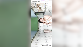 Sexy XXX video of Desi brunette showing perky tits in the bathroom | XXX Video on AllSex.XXX