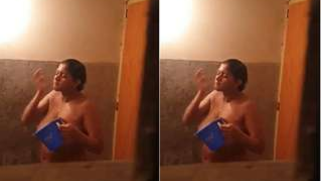 Busty Desi wife knows noting about voyeur XXX camera in the shower | XXX Video on AllSex.XXX