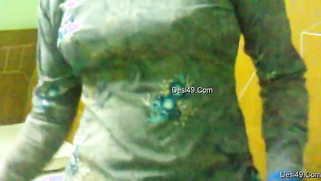 Shy Desi wife undresses revealing cute tits for hubby's XXX video