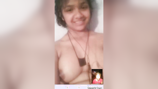 Sexy webcam babe teases with her perky Desi tits in hot XXX video