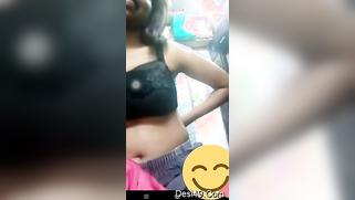 Sexy Desi cutie puts off her T-shirt to XXX tease with big breasts | XXX Video on AllSex.XXX