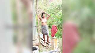 Slutty young Desi takes a shower and shows XXX nude body outdoors | XXX Video on AllSex.XXX