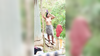 Slutty young Desi takes a shower and shows XXX nude body outdoors | XXX Video on AllSex.XXX