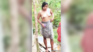 Slutty young Desi takes a shower and shows XXX nude body outdoors | XXX Video on AllSex.XXX