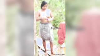 Slutty young Desi takes a shower and shows XXX nude body outdoors | XXX Video on AllSex.XXX